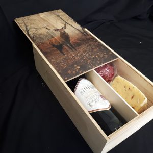 Kerstpakket luxe wijnkist slagerij Bart adriaanse