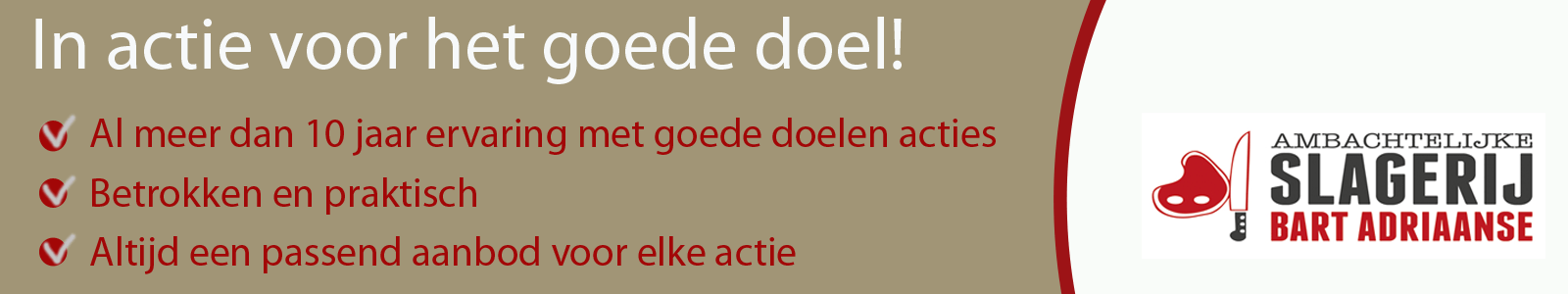 Vleesacties voor het goede doel