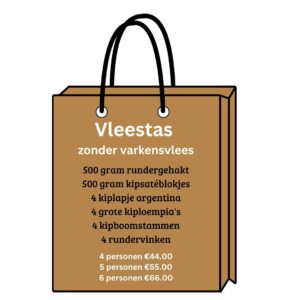 Vleestas zonder varkensvlees