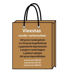 Vleestas zonder varkensvlees