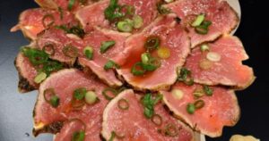 Beef tataki luxe opgemaakt
