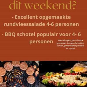 BBQ schotel populair en rundvleessalade 4-6 personen