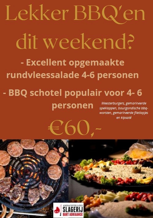 BBQ schotel rundvleessalade pers. - Slagerij Adriaanse